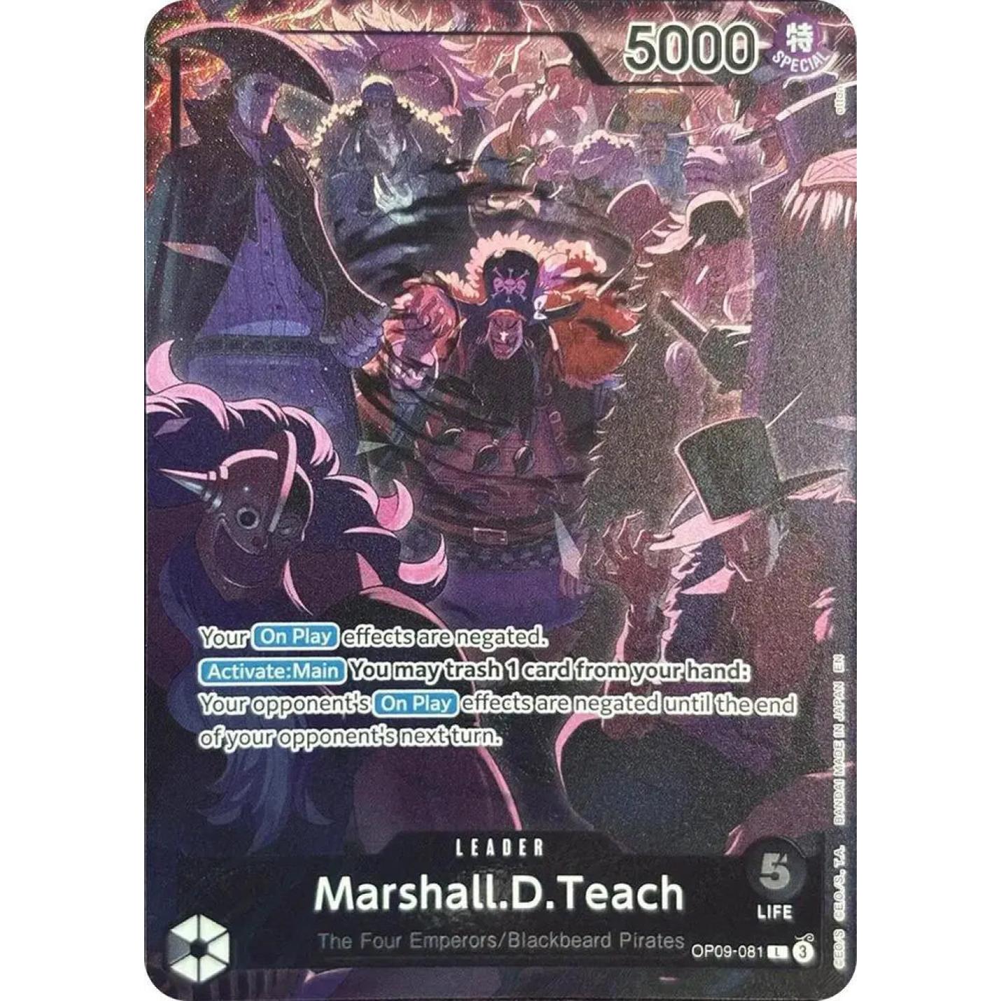 Marshall.D.Teach (2nd Anniversary Set) OP09-081 - Promotion Cards - Foil