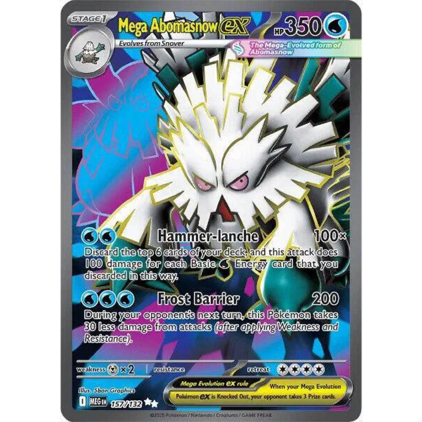 Mega Abomasnow ex 157/132 - Mega Evolution - Holofoil