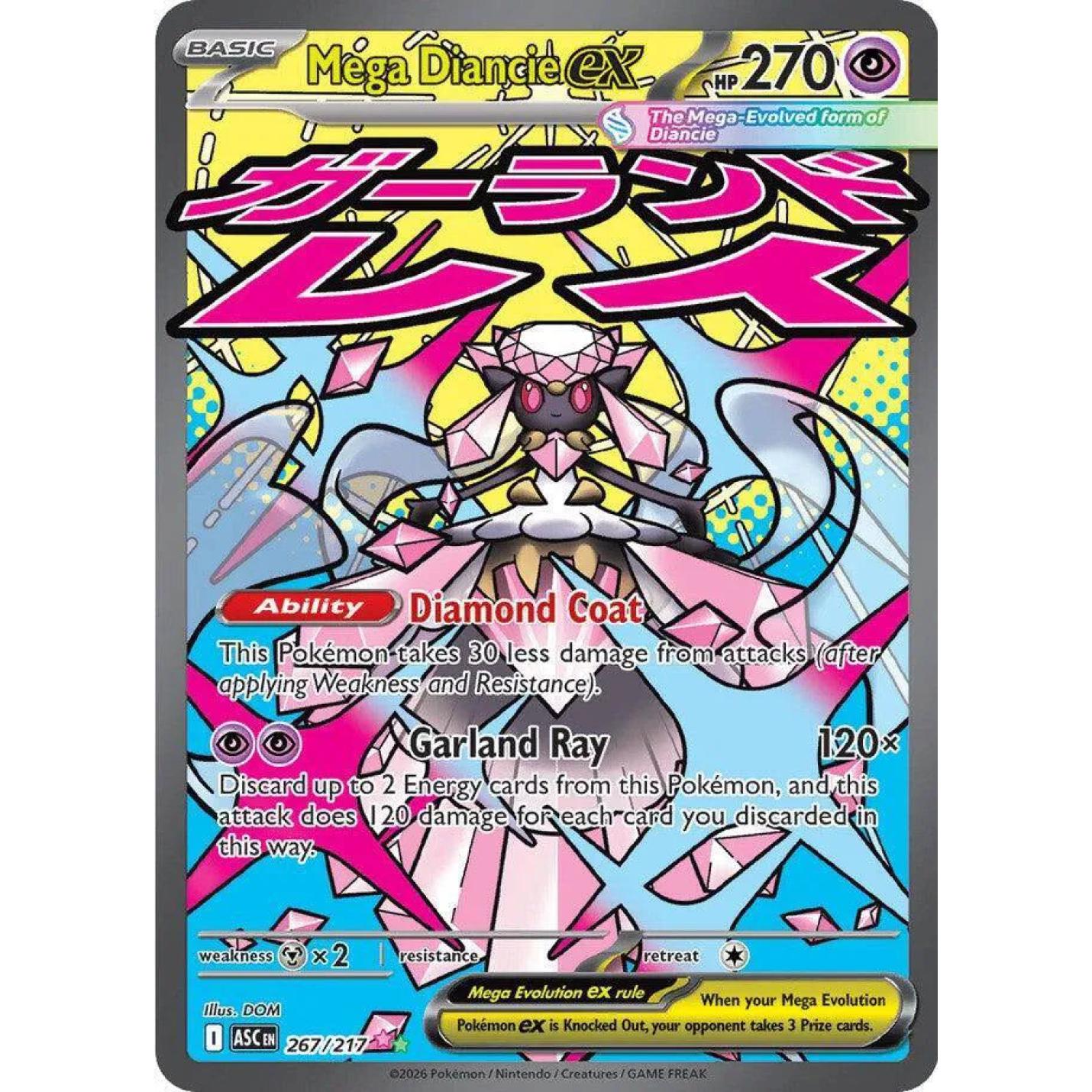 Mega Diancie ex 267/217 - Ascended Heroes - Holofoil