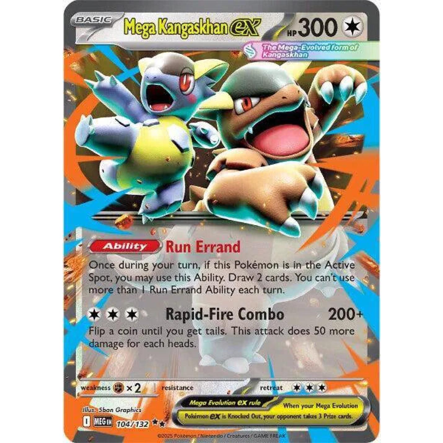 Mega Kangaskhan ex 104/132 - Mega Evolution - Holofoil