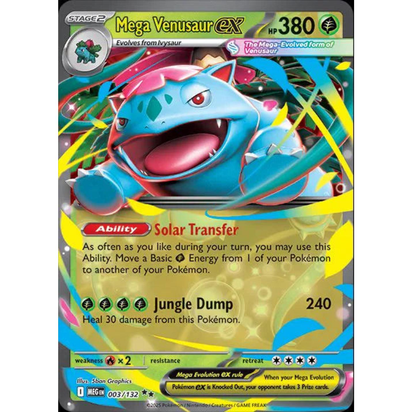 Mega Venusaur ex 003/132 - Mega Evolution - Holofoil