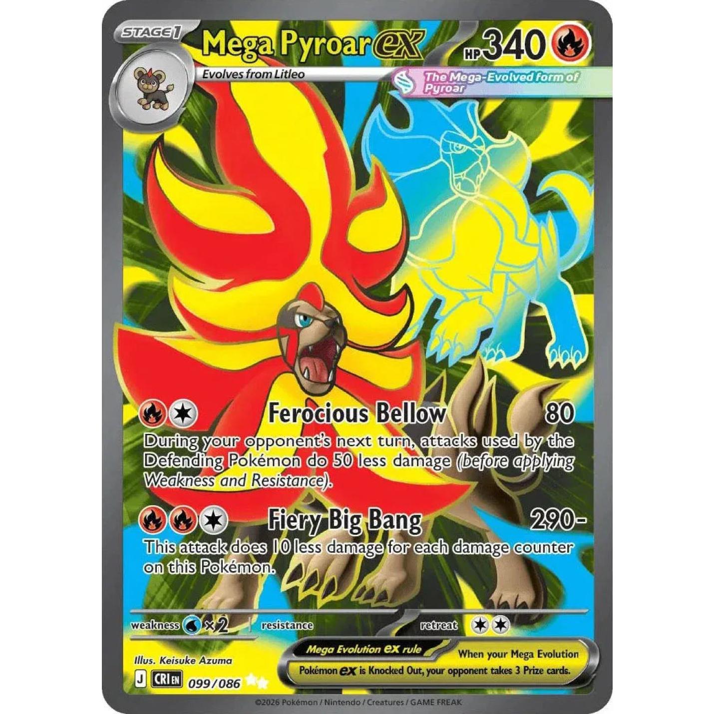 Mega Pyroar ex 099/086 - Chaos Rising - Holofoil