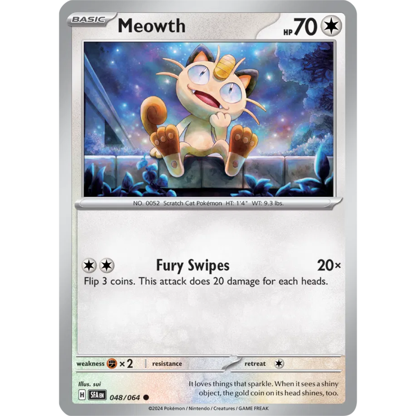 Meowth 048/064 - Shrouded Fable - Reverse Holofoil