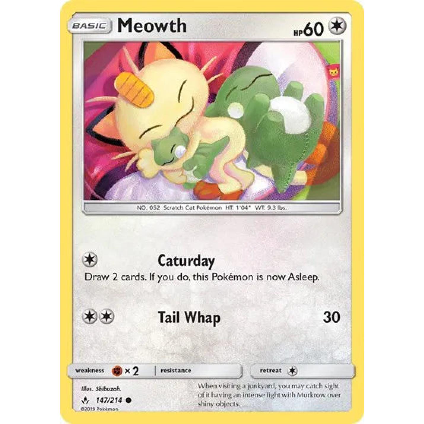 Meowth 147/214 – Unbroken Bonds – Normal