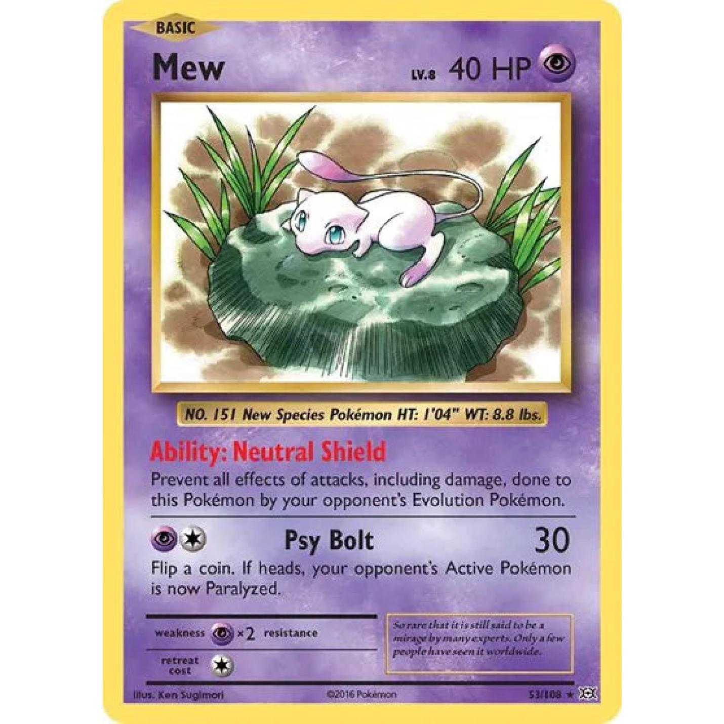 Mew 53/108 - Evolutions - Holofoil