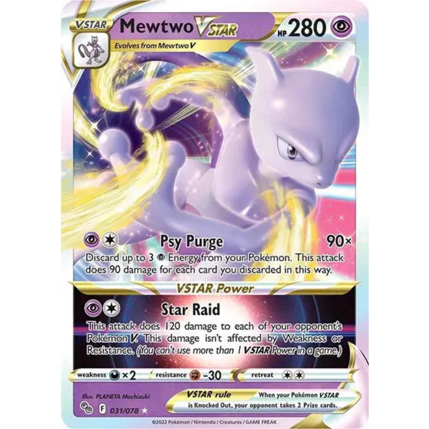 Mewtwo VSTAR 031/078 - Pokemon Go - Holofoil