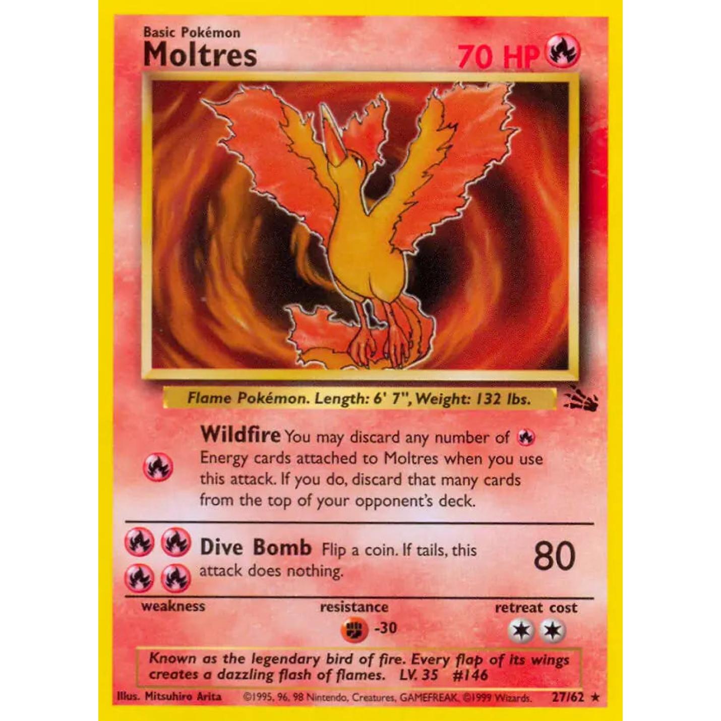 Moltres 27/62 - Fossil (Unlimited) - Normal