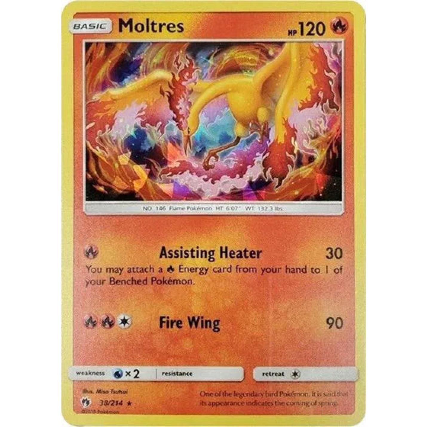 Moltres 38/214 - Lost Thunder - Cracked Ice Holofoil