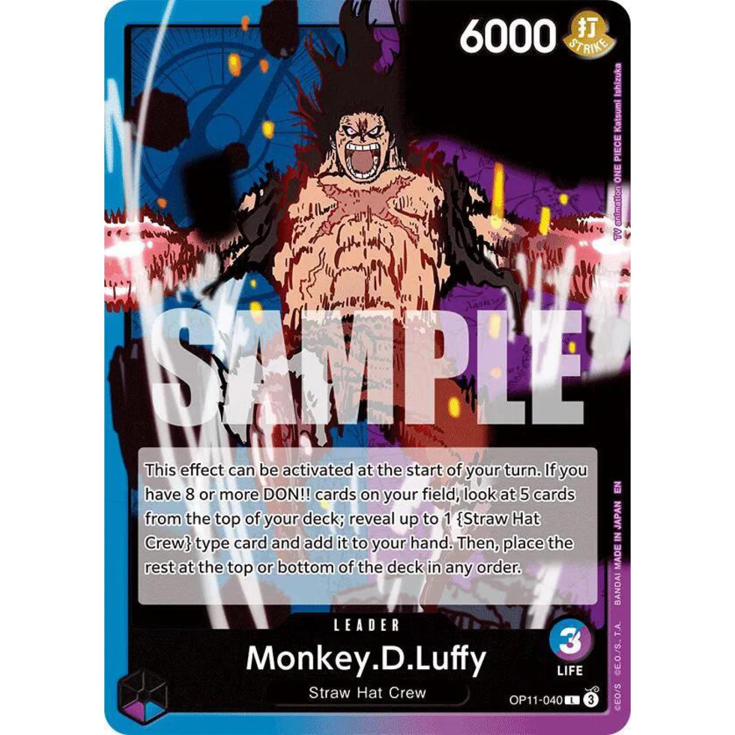 Monkey.D.Luffy OP11-040 - A Fist of Divine Speed - Normal