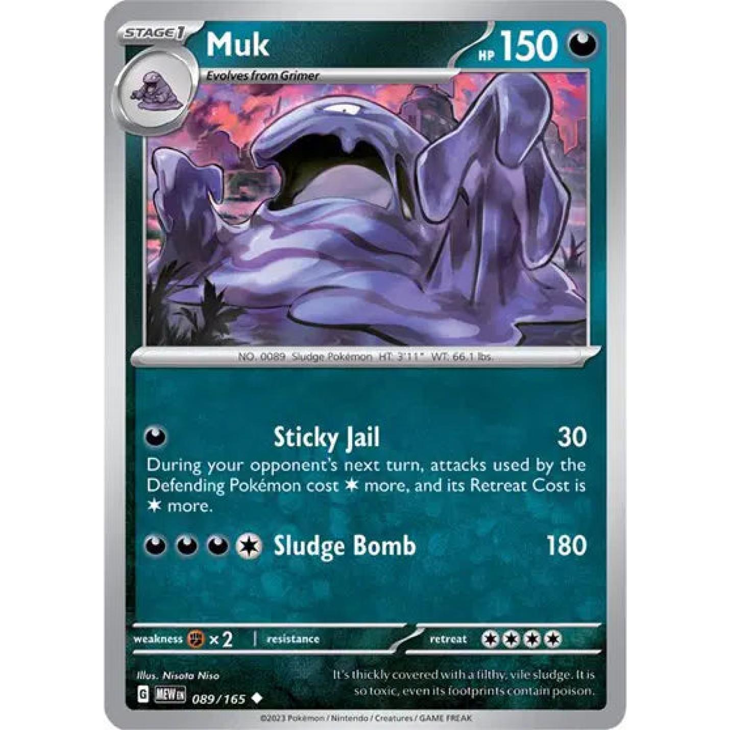 Muk 089/165 - Scarlet & Violet 151 - Reverse Holofoil