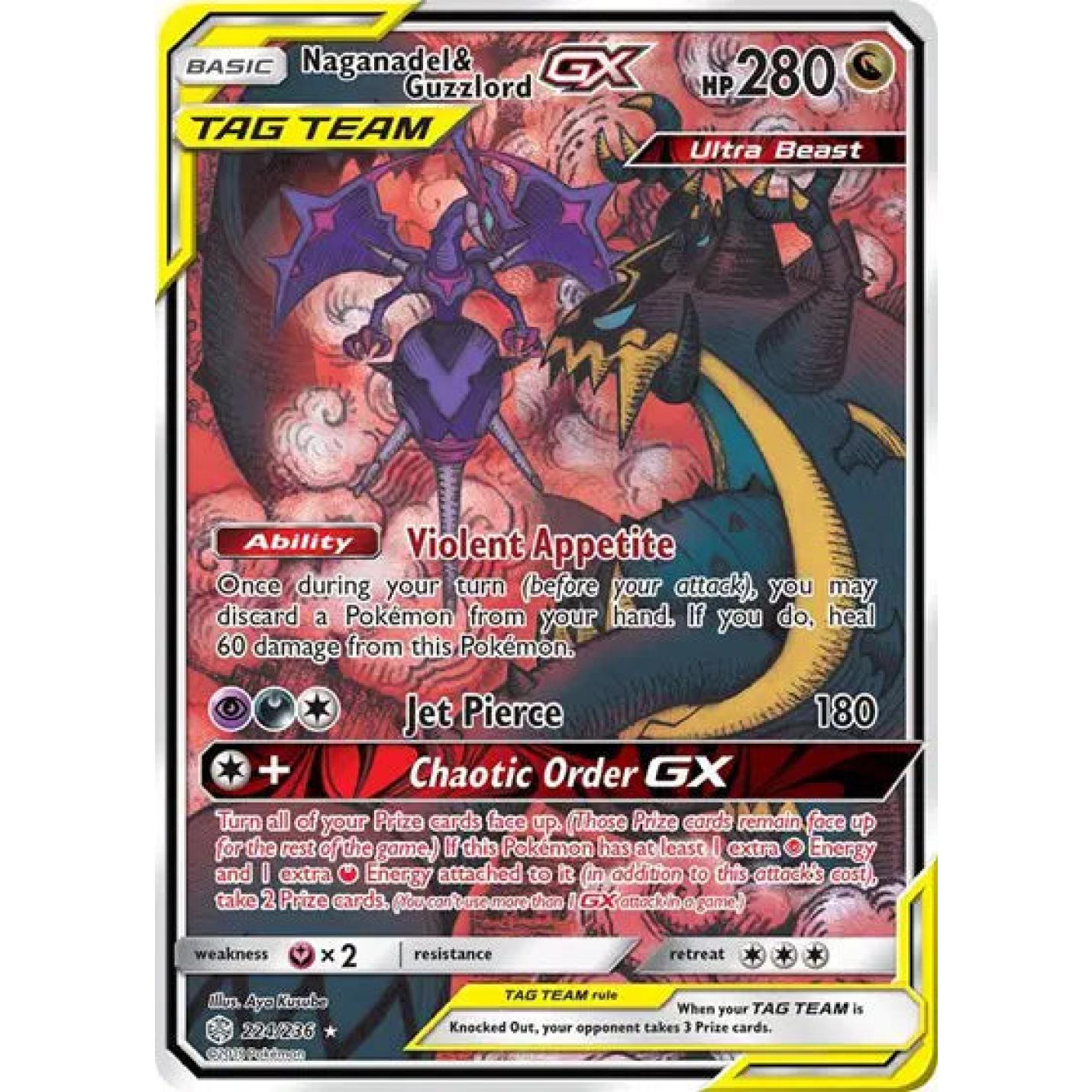 Naganadel & Guzzlord GX 224/236 - Cosmic Eclipse - Holofoil