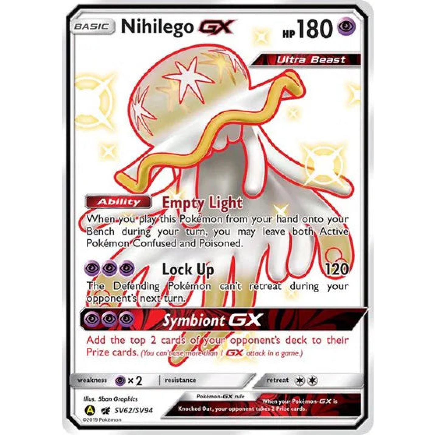 Nihilego GX SV62/SV94  - Hidden Fates: Shiny Vault - Holofoil