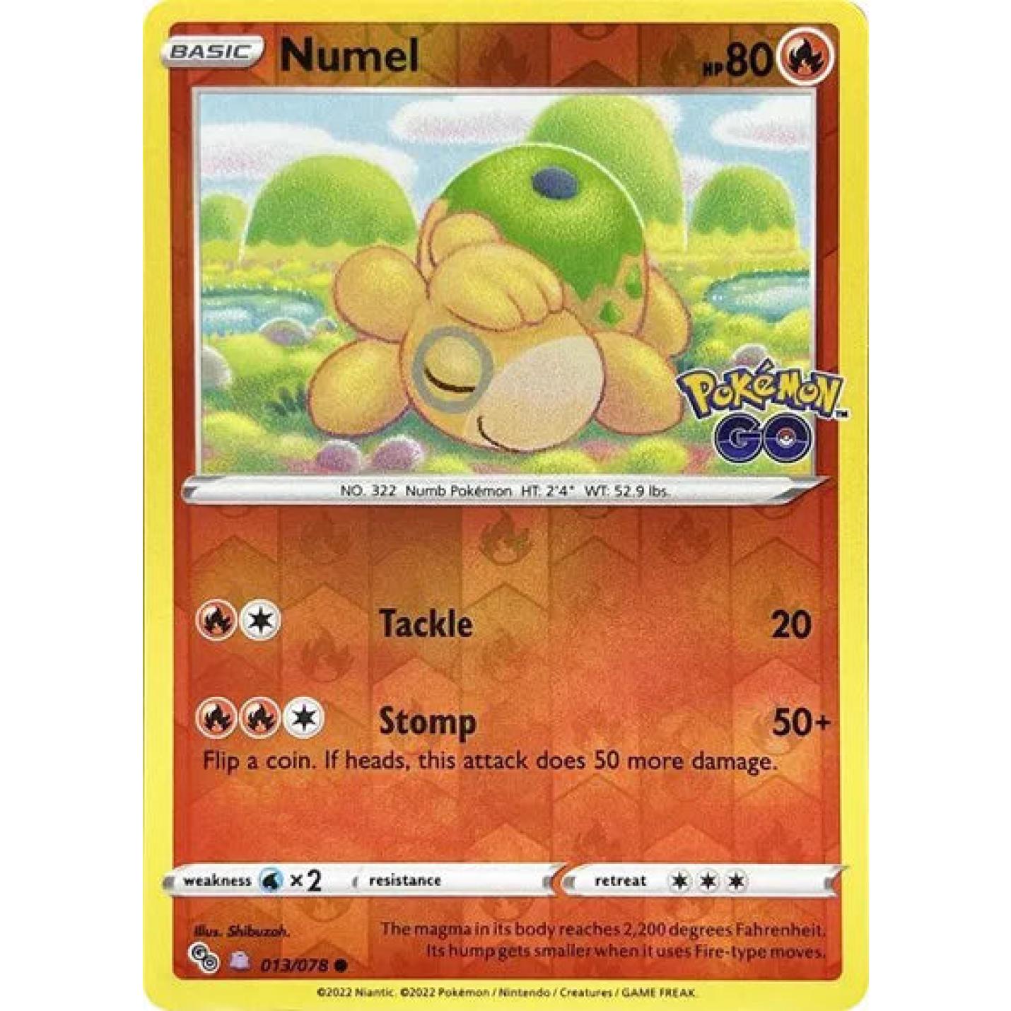 Numel (Peelable Ditto) 013/078 - Pokemon Go - Reverse Holofoil