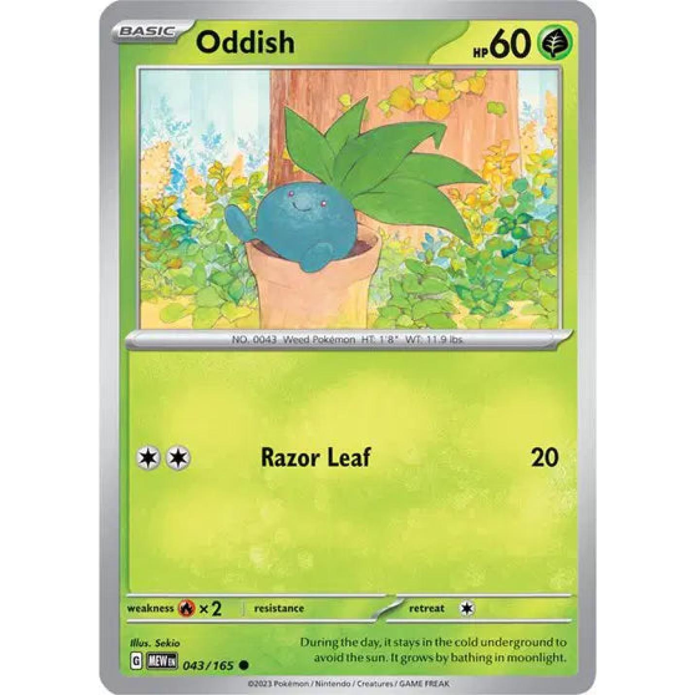 Oddish 043/165 - Scarlet & Violet 151 - Reverse Holofoil