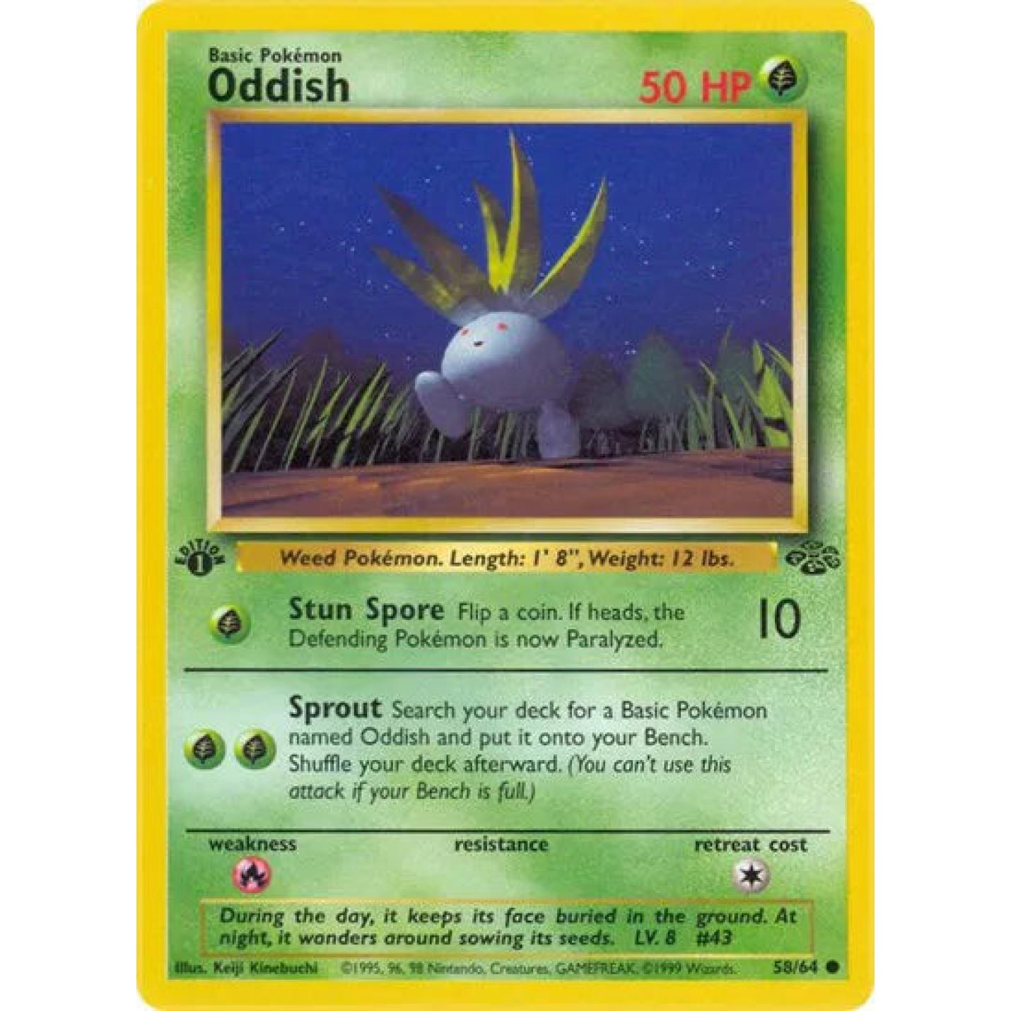 Oddish 58/64 - Jungle (1st Edition) - Normal