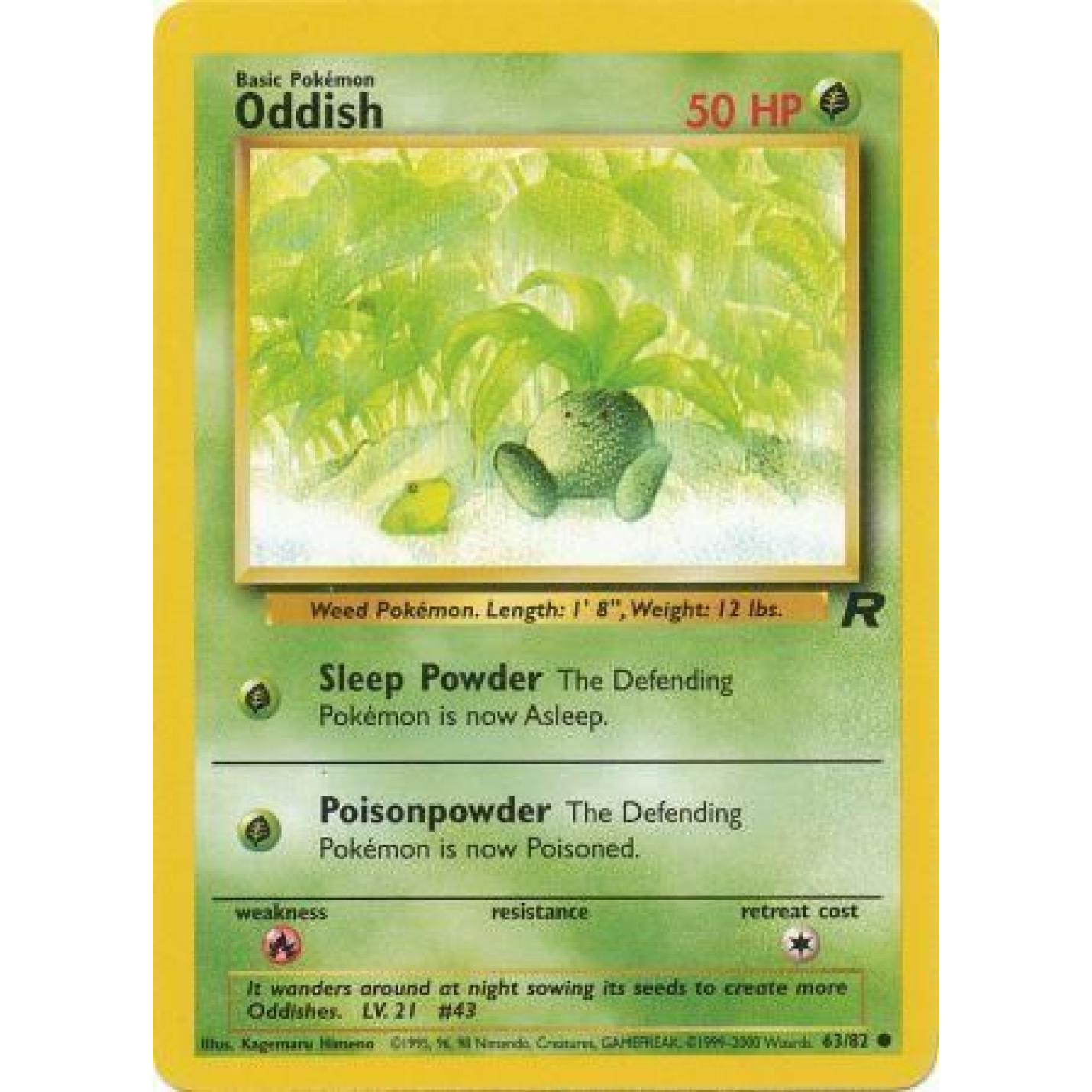 Oddish 63/82 - Team Rocket (Unlimited) - Normal