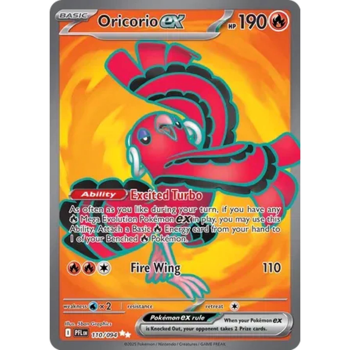 Oricorio ex 110/094 - Phantasmal Flames - Holofoil