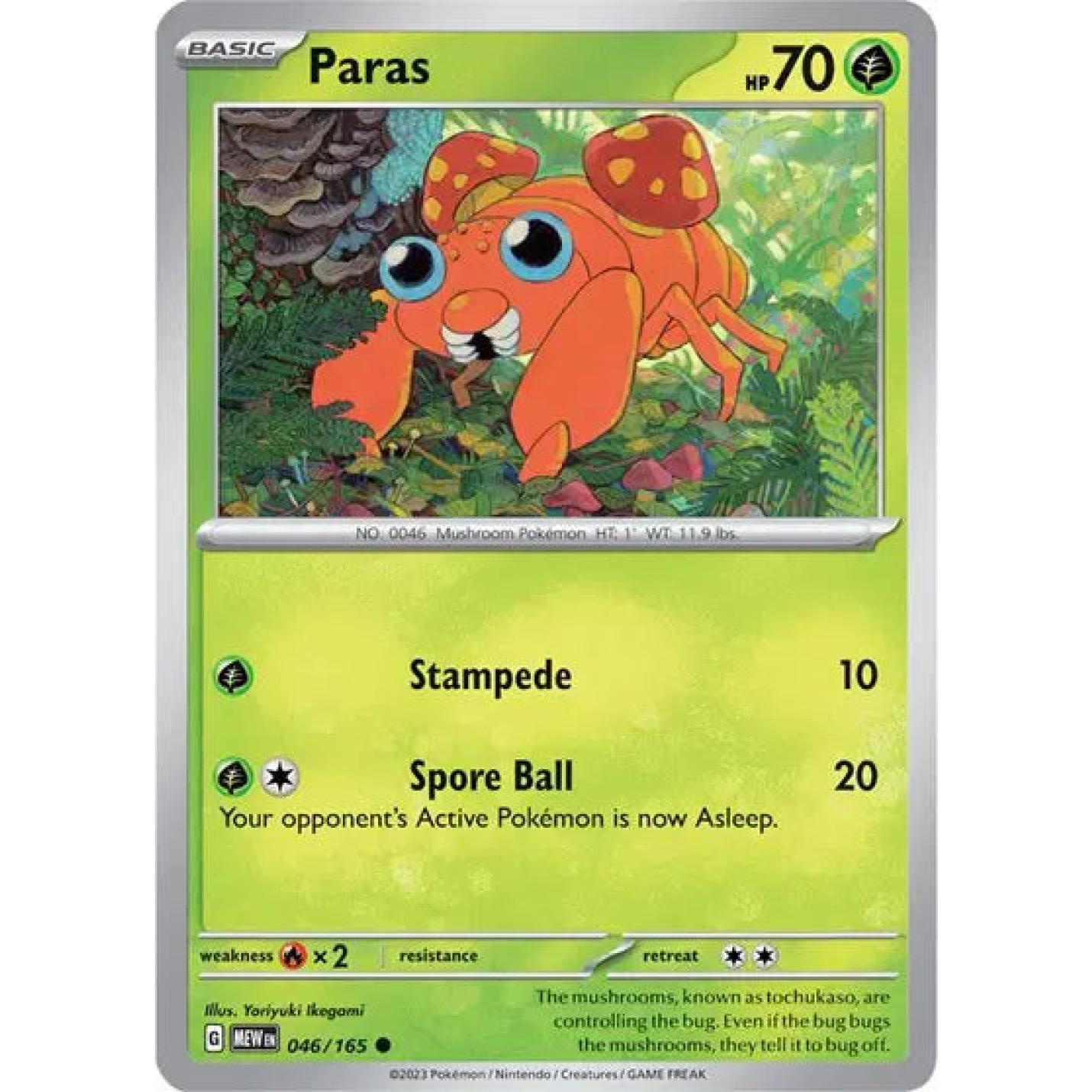 Paras 046/165 - Scarlet & Violet 151 - Reverse Holofoil