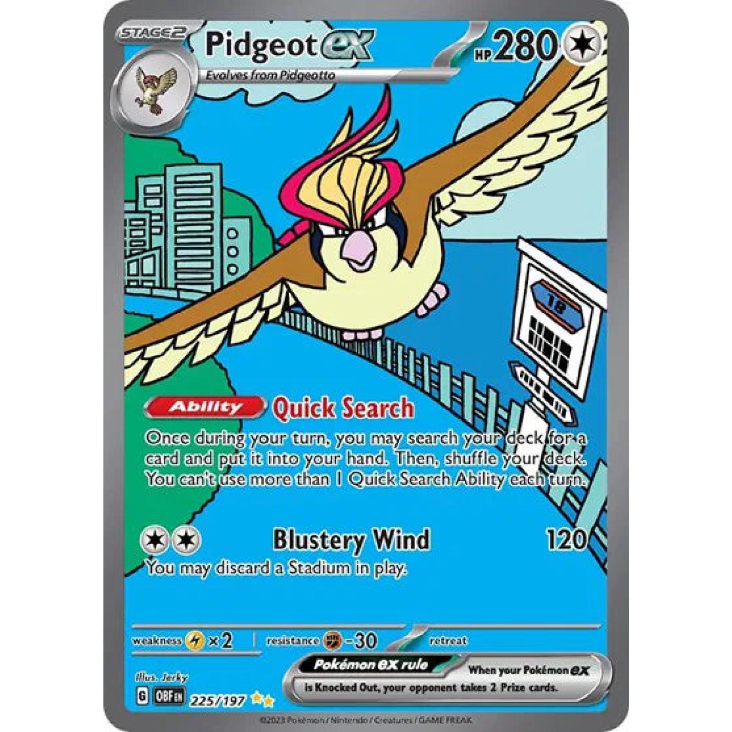 Pidgeot ex 225/197 - Obsidian Flames - Holofoil