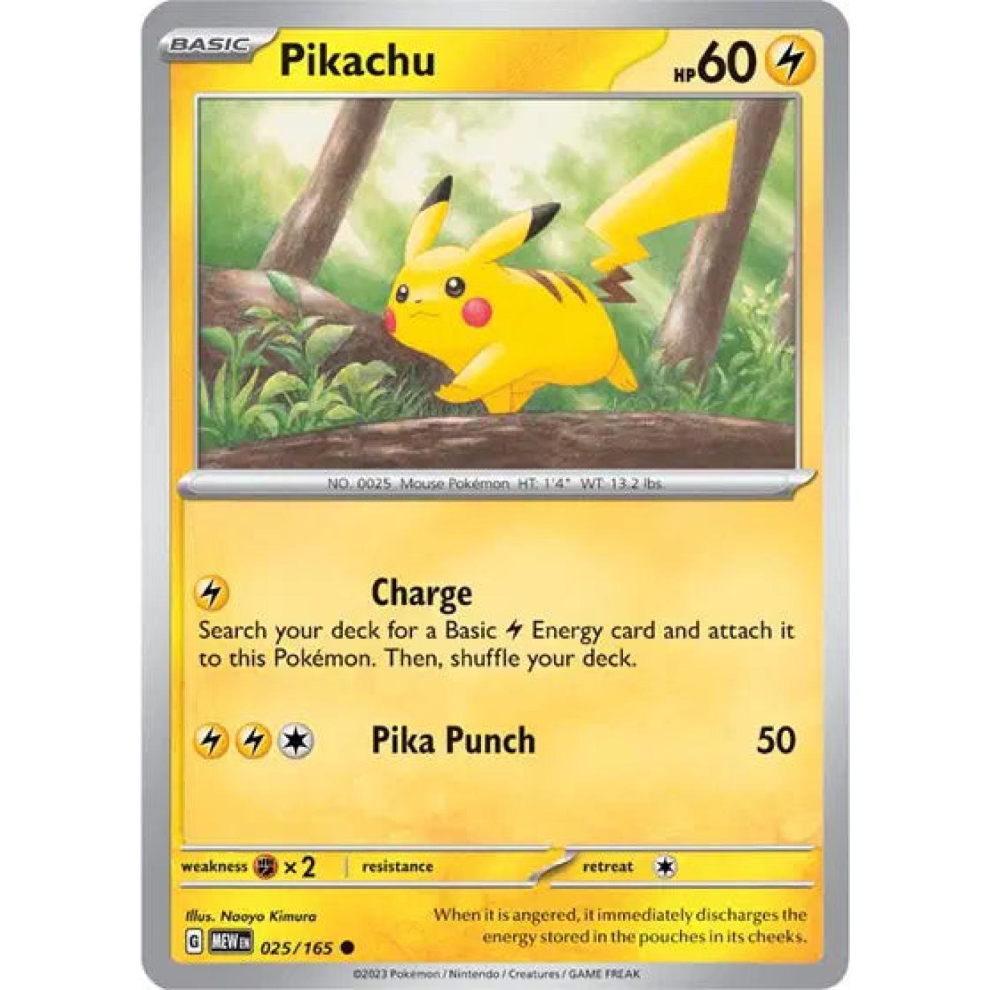 Pikachu 025/165 - Scarlet & Violet 151 - Normal