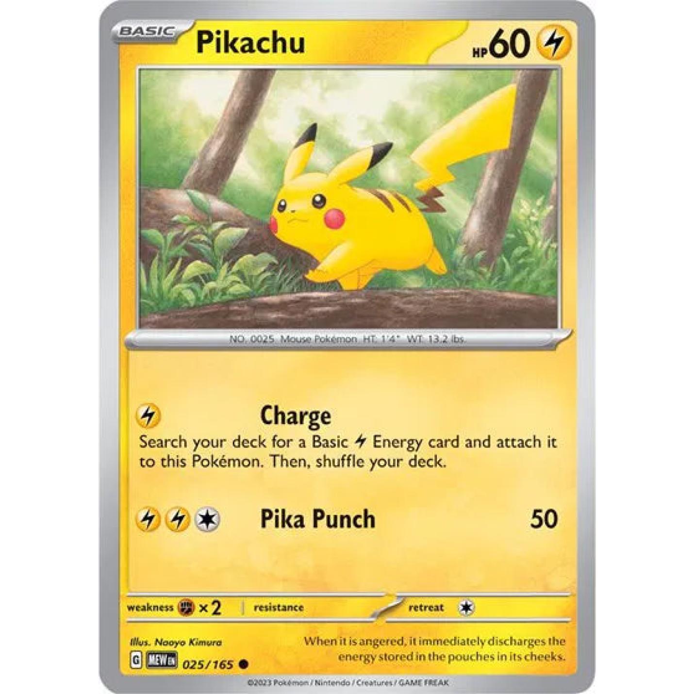 Pikachu 025/165 - Scarlet & Violet 151 - Reverse Holofoil