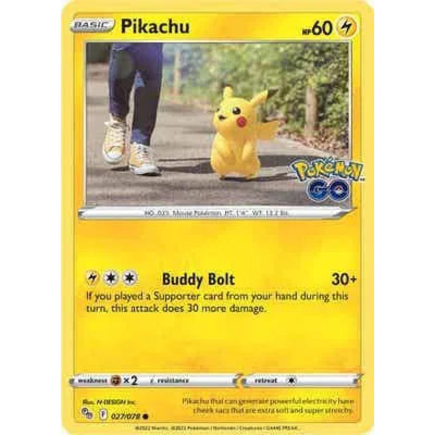 Pikachu 027/078 - Pokemon Go - Reverse Holofoil