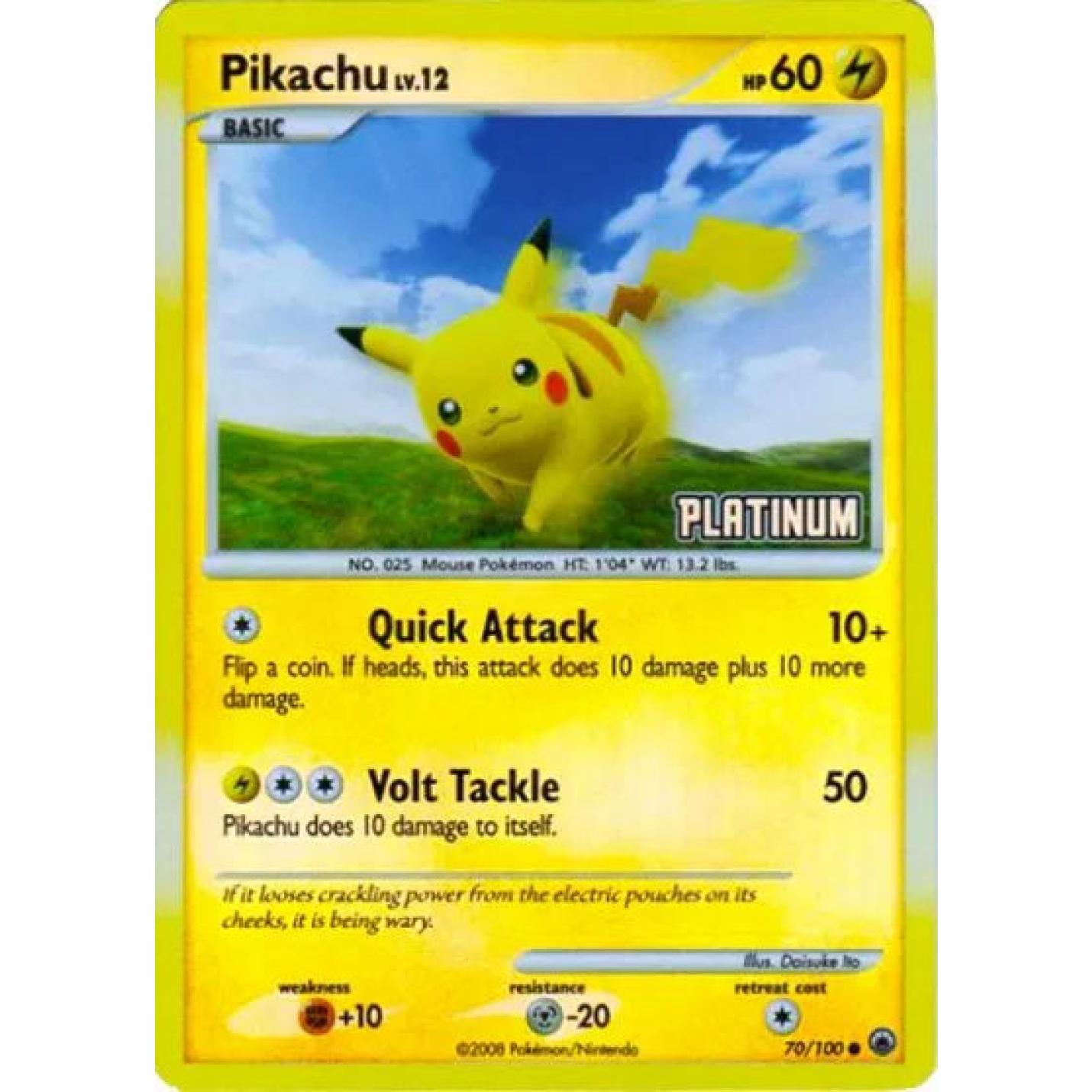 Pikachu Lv.12 (Platinum) 70/100 - Majestic Dawn - Reverse Holofoil