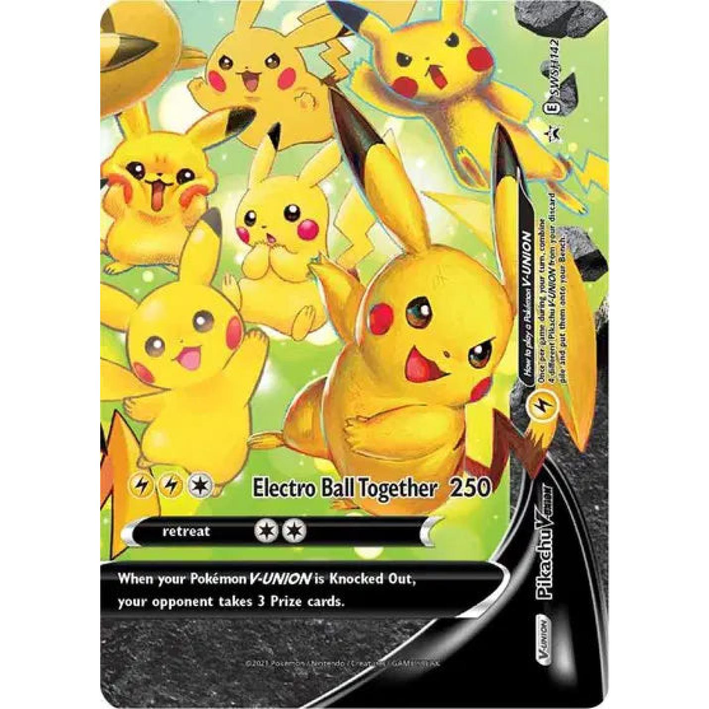 Pikachu V-UNION SWSH142 - Sword & Shield Promo - Holofoil