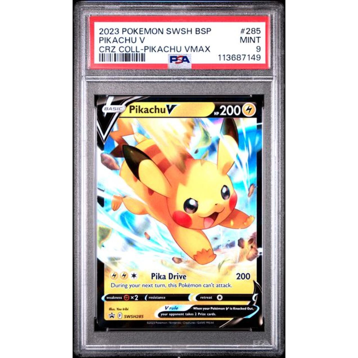 Pikachu V (PSA 9) SWSH285 – Sword & Shield Promo – Holofoil