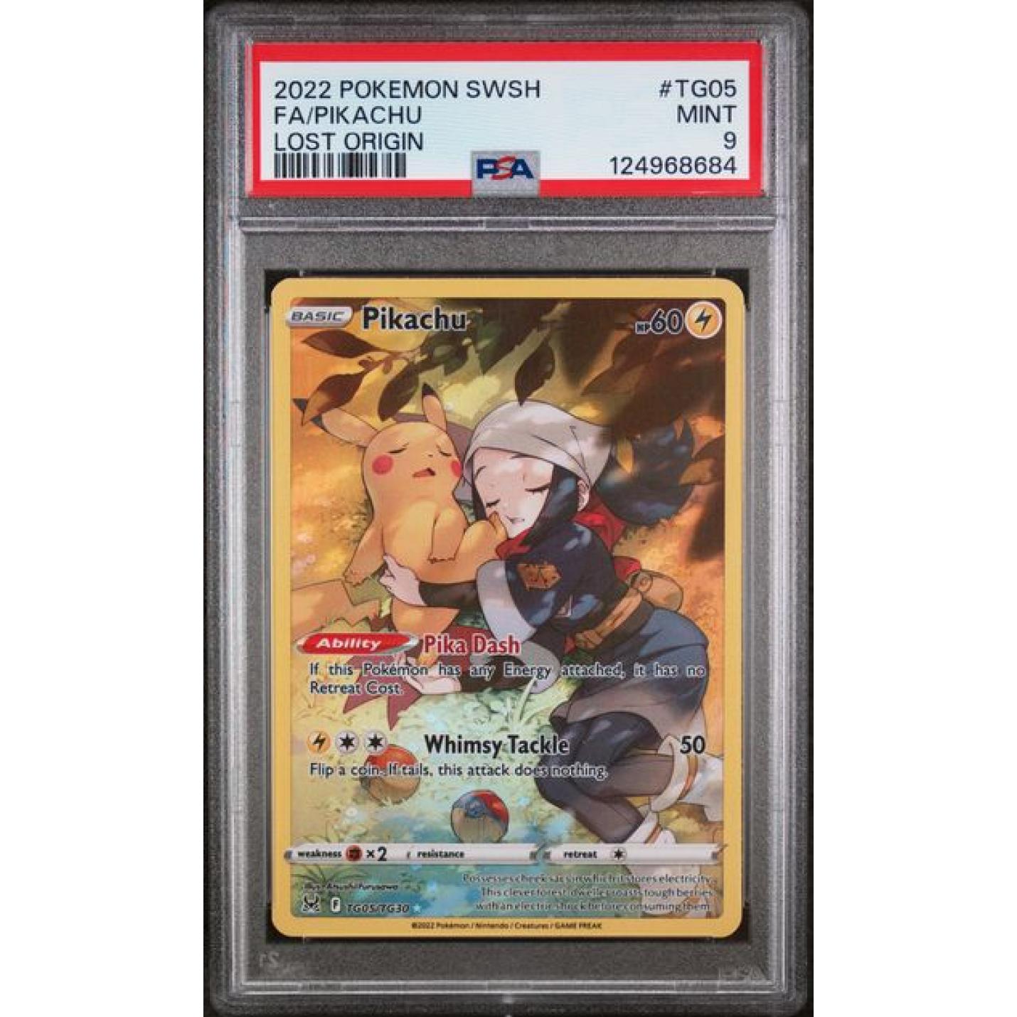 Pikachu (PSA 9) TG05/TG30 - Lost Origin Trainer Gallery - Holofoil