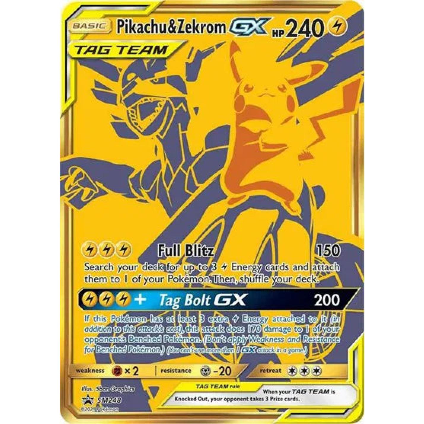 Pikachu and Zekrom GX SM248 - Sun & Moon Promo - Holofoil
