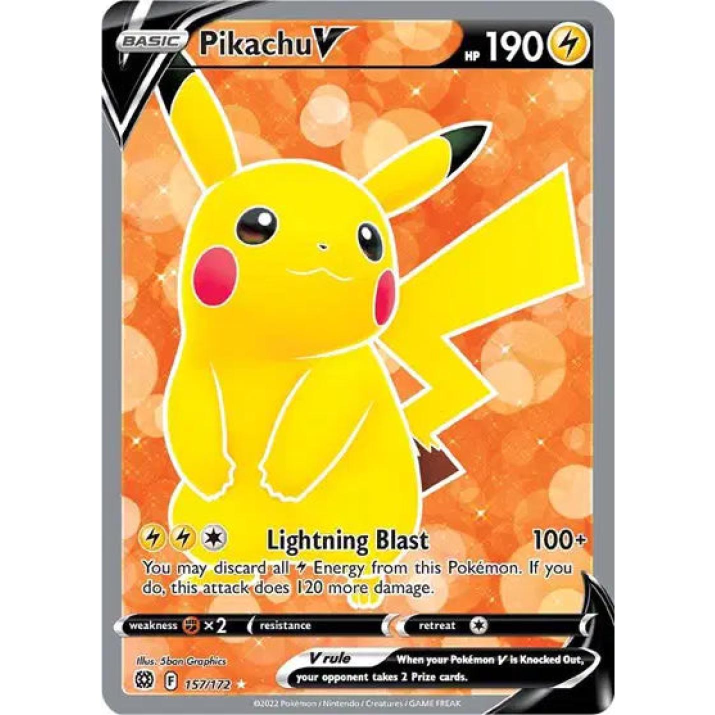 Pikachu V 157/172 - Brilliant Stars - Holofoil