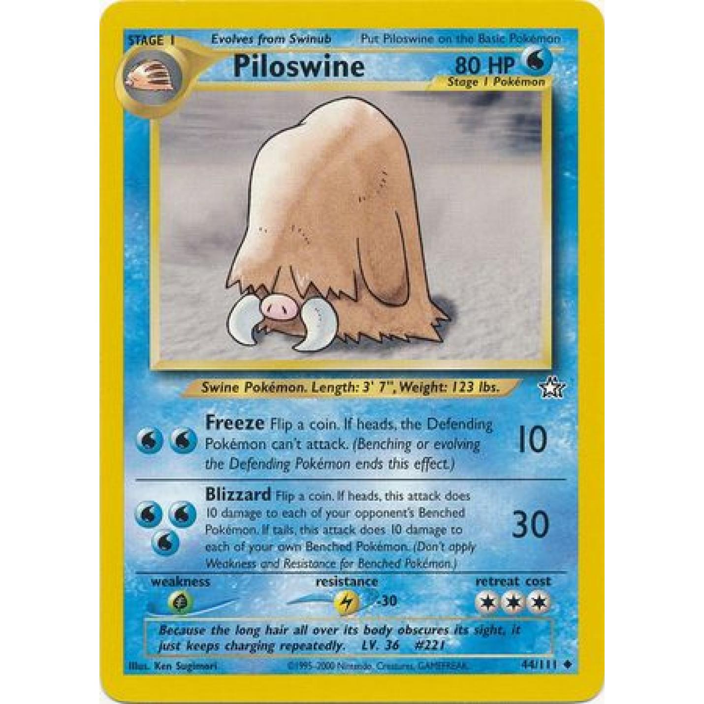 Piloswine 44/111 - Neo Genesis (Unlimited) - Normal