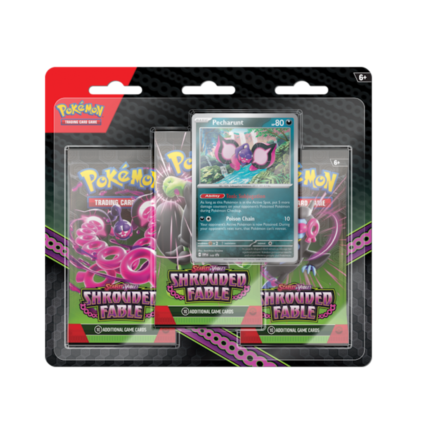 Pokémon Shrouded Fable: 3-Pack Blister - Pecharunt