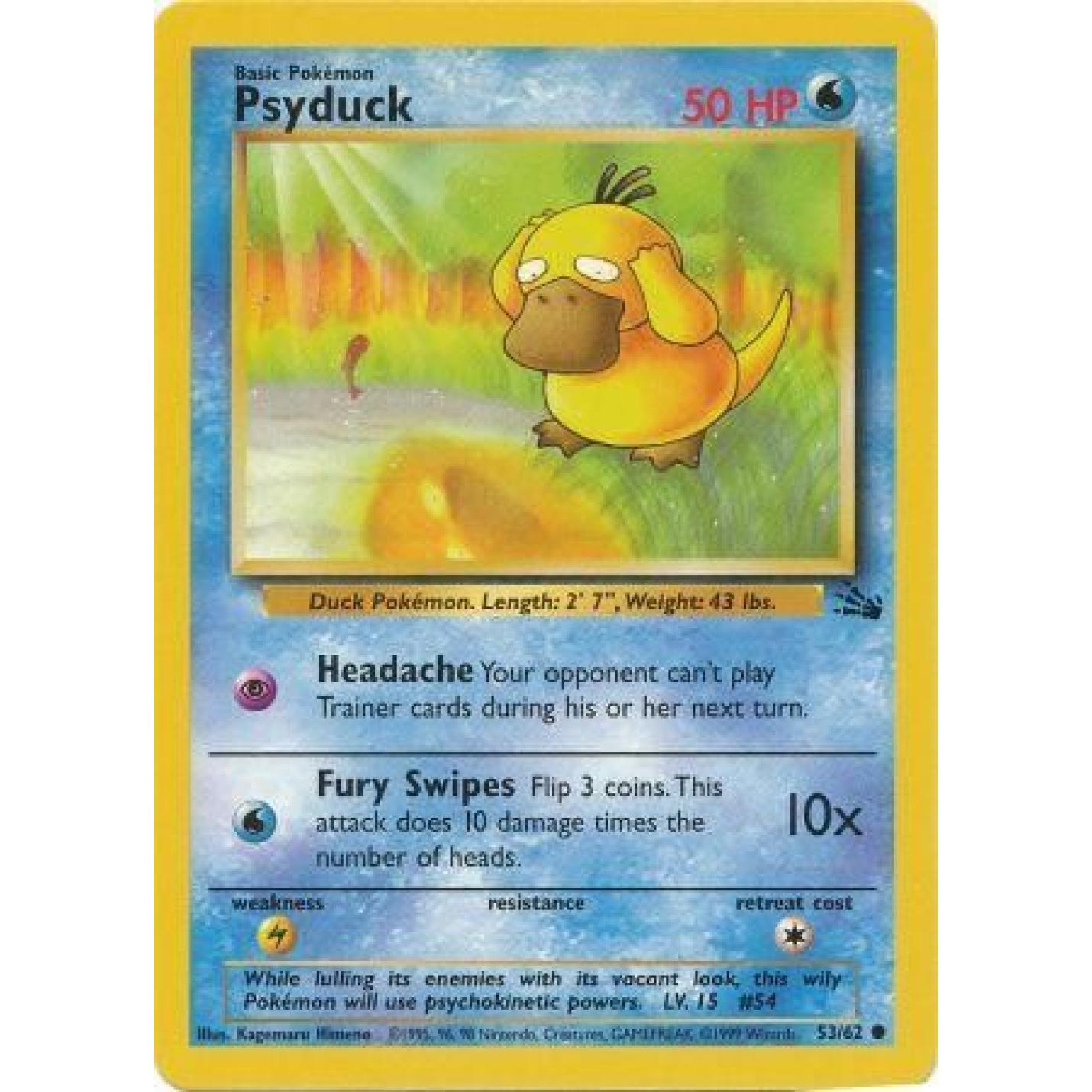 Psyduck 53/62 - Fossil (Unlimited) - Normal