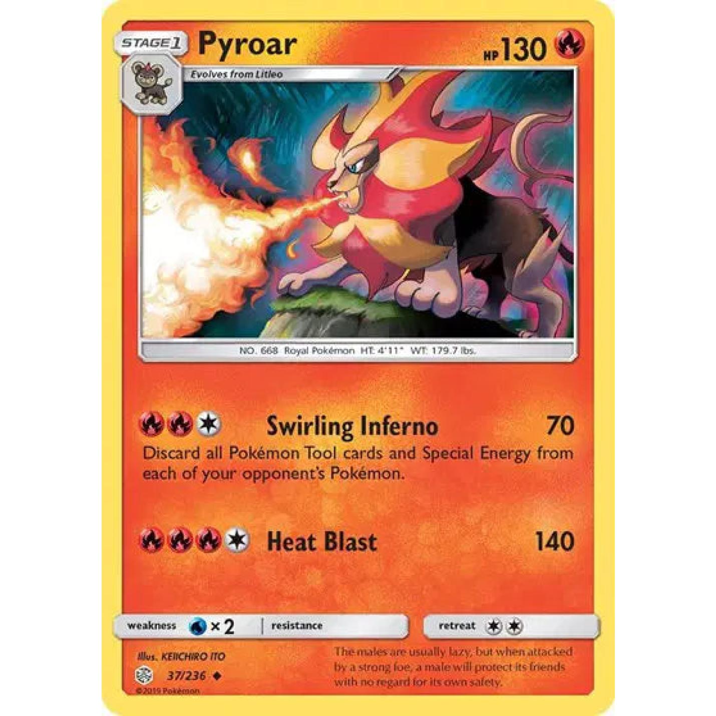 Pyroar 37/236 - Cosmic Eclipse - Reverse Holofoil