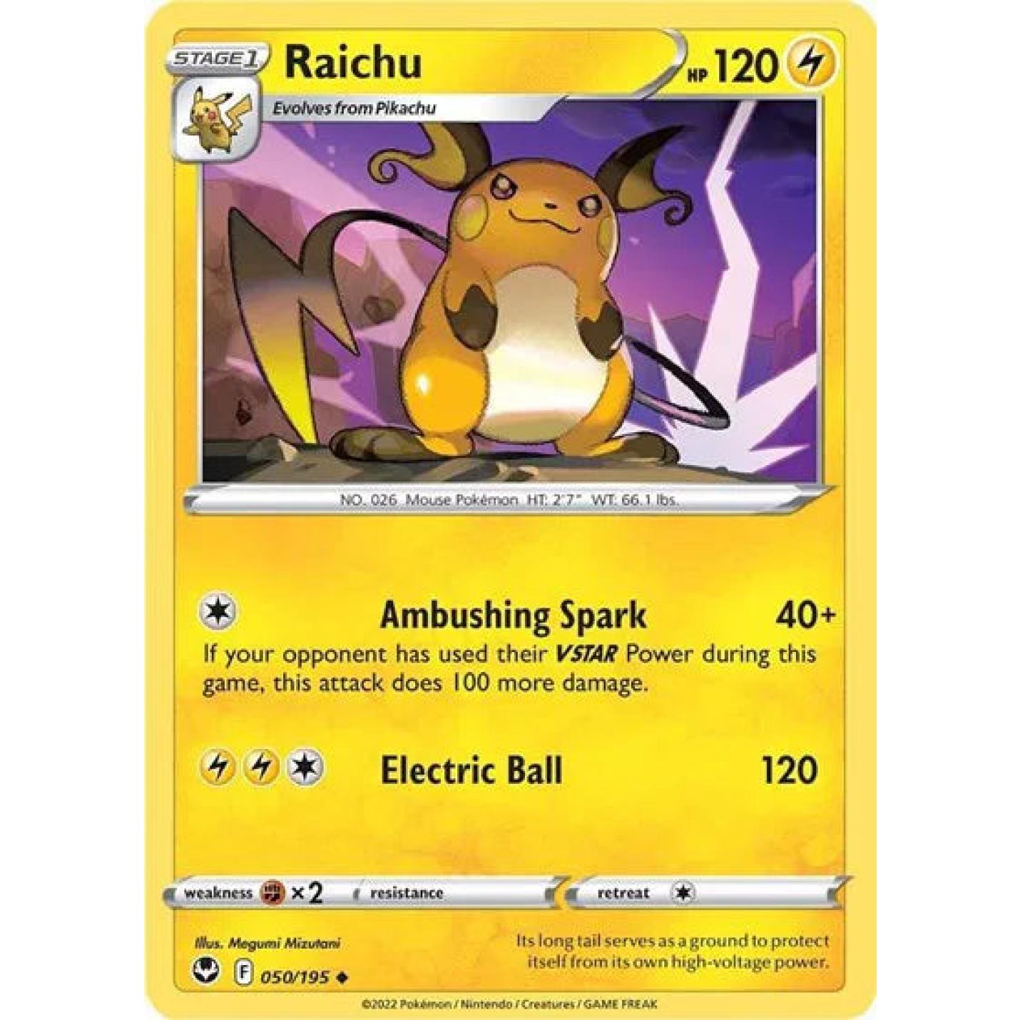 Raichu 050/195 - Silver Tempest - Normal
