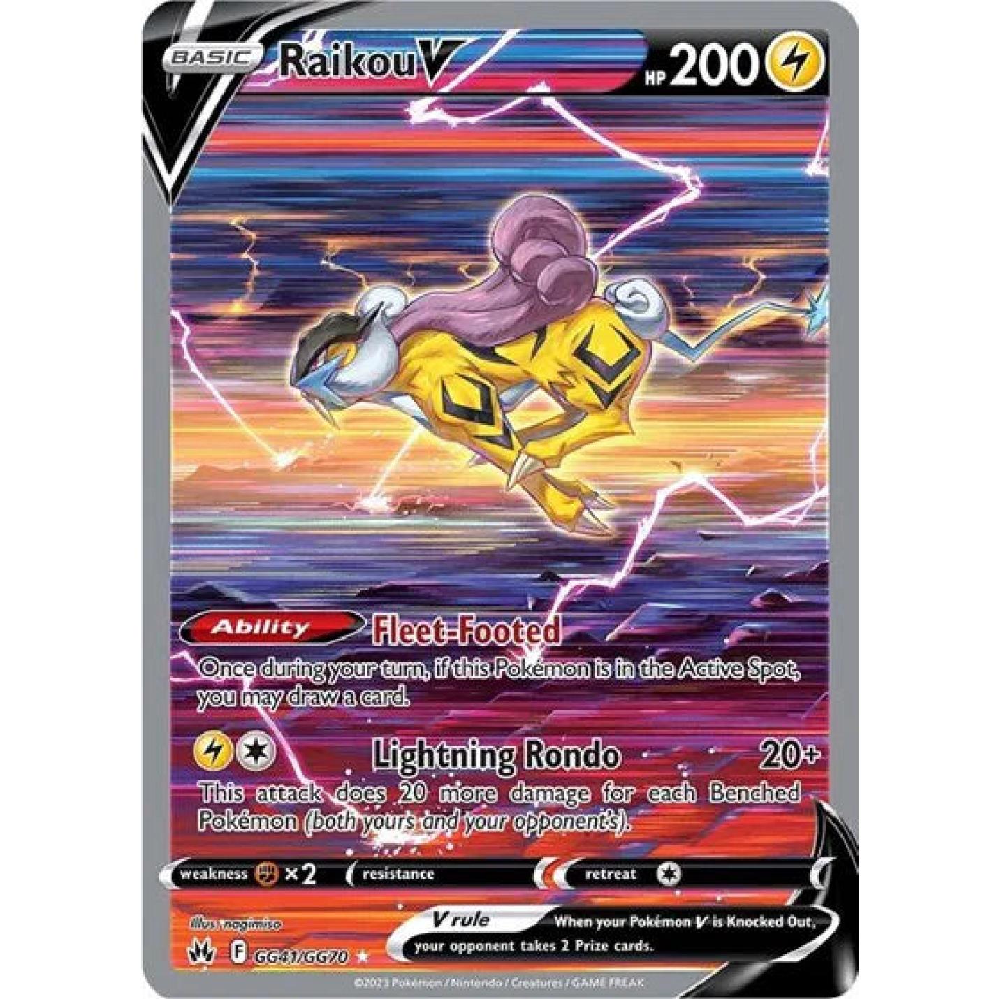 Raikou V GG41/GG70 - Crown Zenith: Galarian Gallery - Holofoil