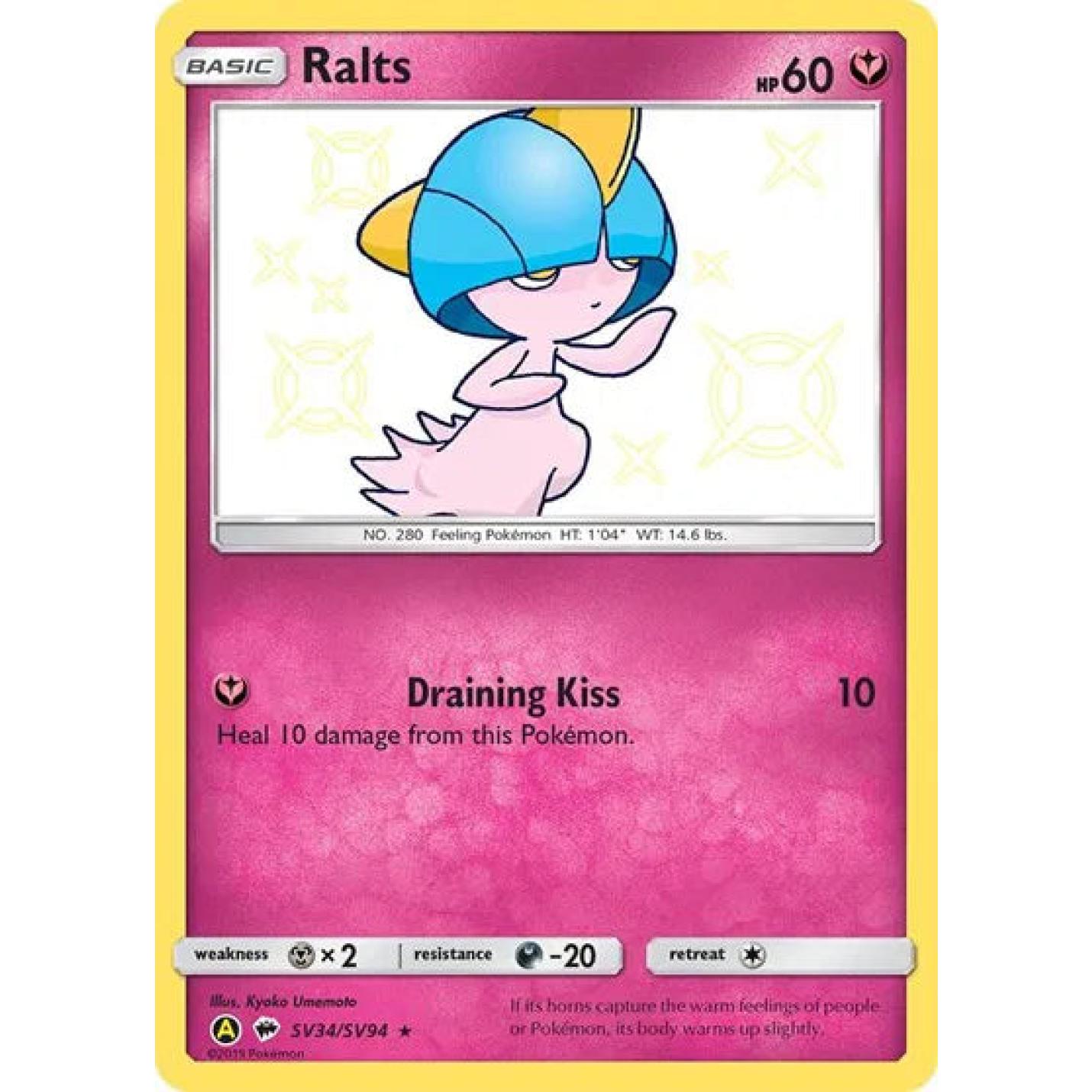 Ralts SV34/SV94  - Hidden Fates: Shiny Vault - Holofoil