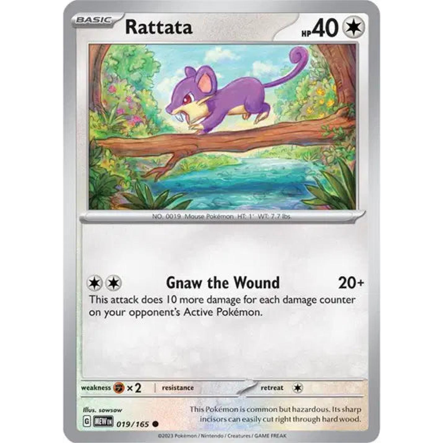 Rattata 019/165 - Scarlet & Violet 151 - Reverse Holofoil