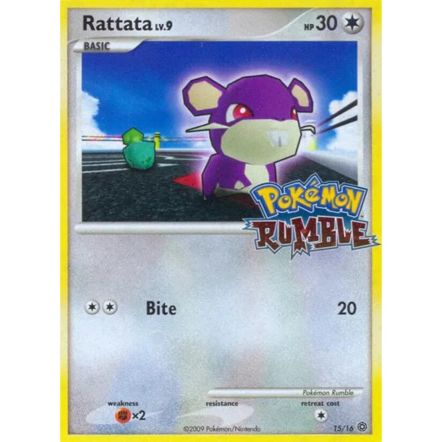 Rattata Lv.9 15/16 - Rumble - Holofoil