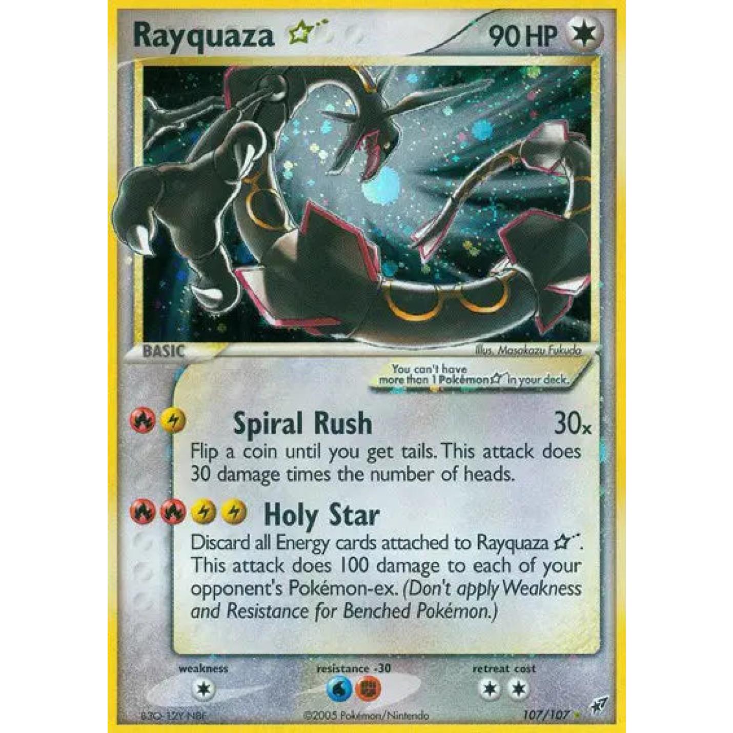 Rayquaza Gold Star 107/107 - EX Deoxys - Holofoil