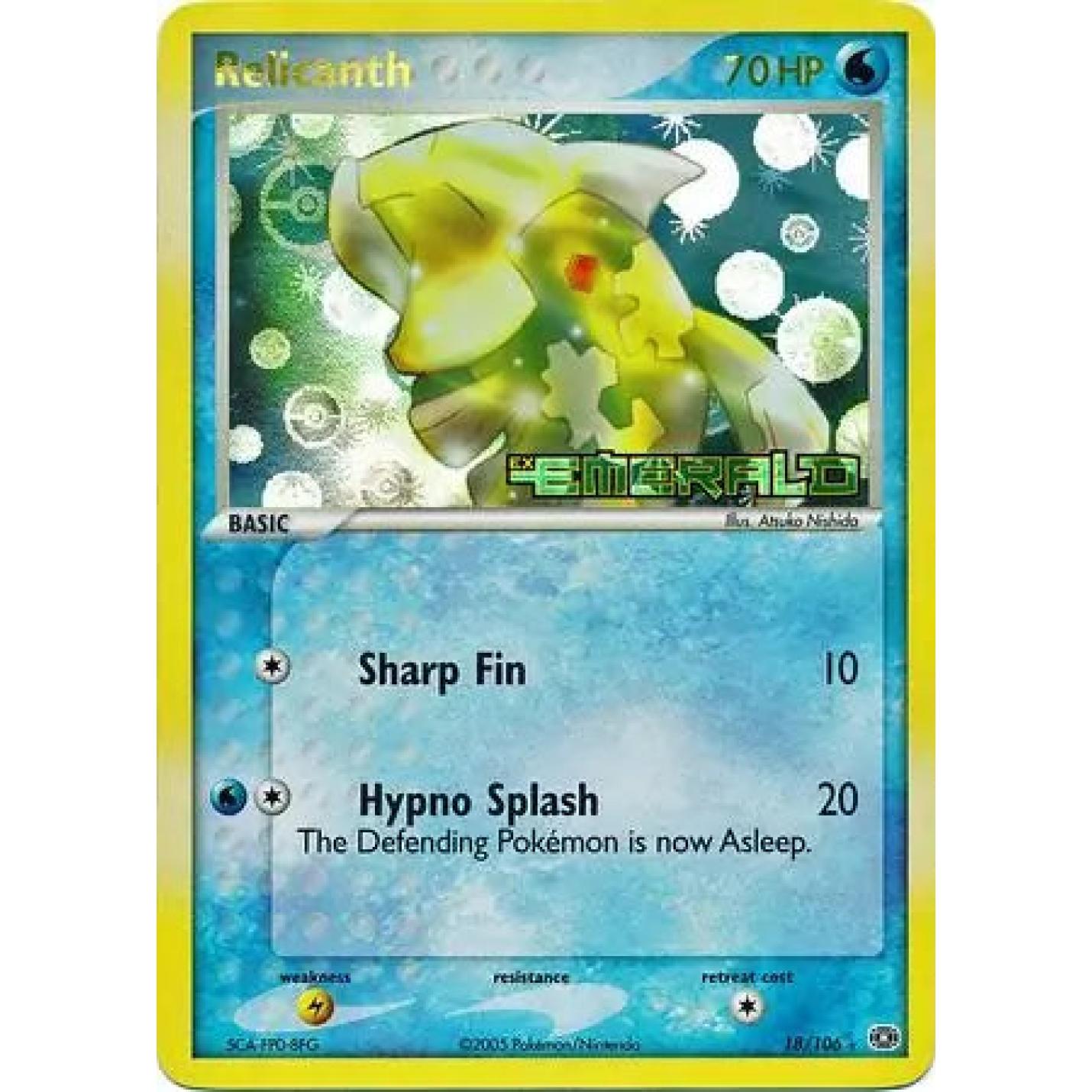 Relicanth 18/106 - EX Emerald - Reverse Holofoil