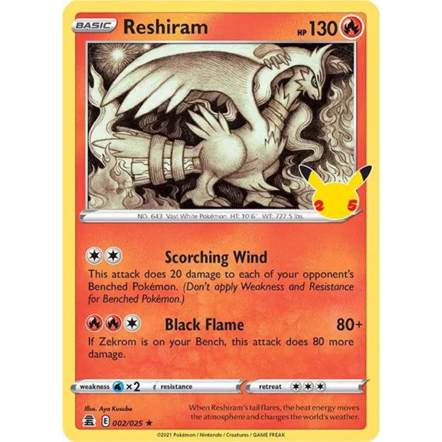 Reshiram 002/025 - Celebrations - Holofoil