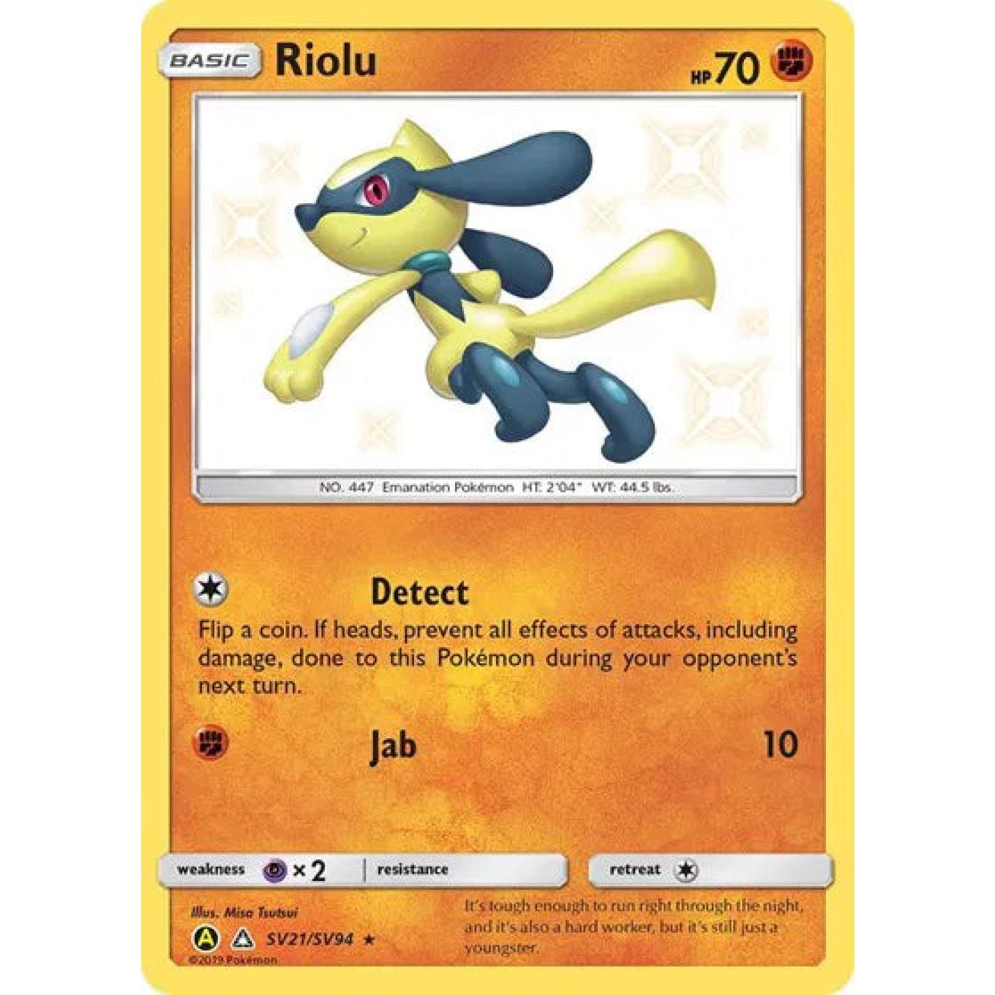 Riolu SV21/SV94  - Hidden Fates: Shiny Vault - Holofoil