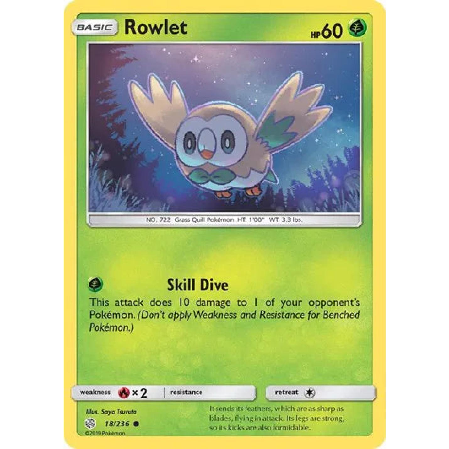 Rowlet 18/236 - Cosmic Eclipse - Reverse Holofoil