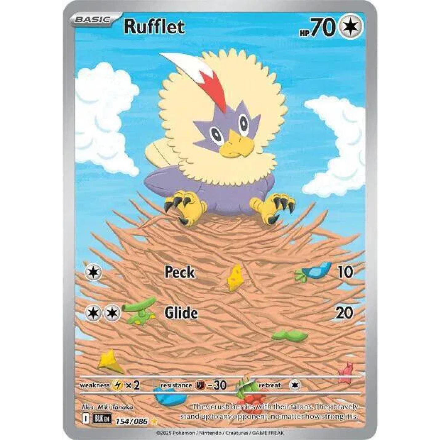 Rufflet 154/086 - Black Bolt - Holofoil