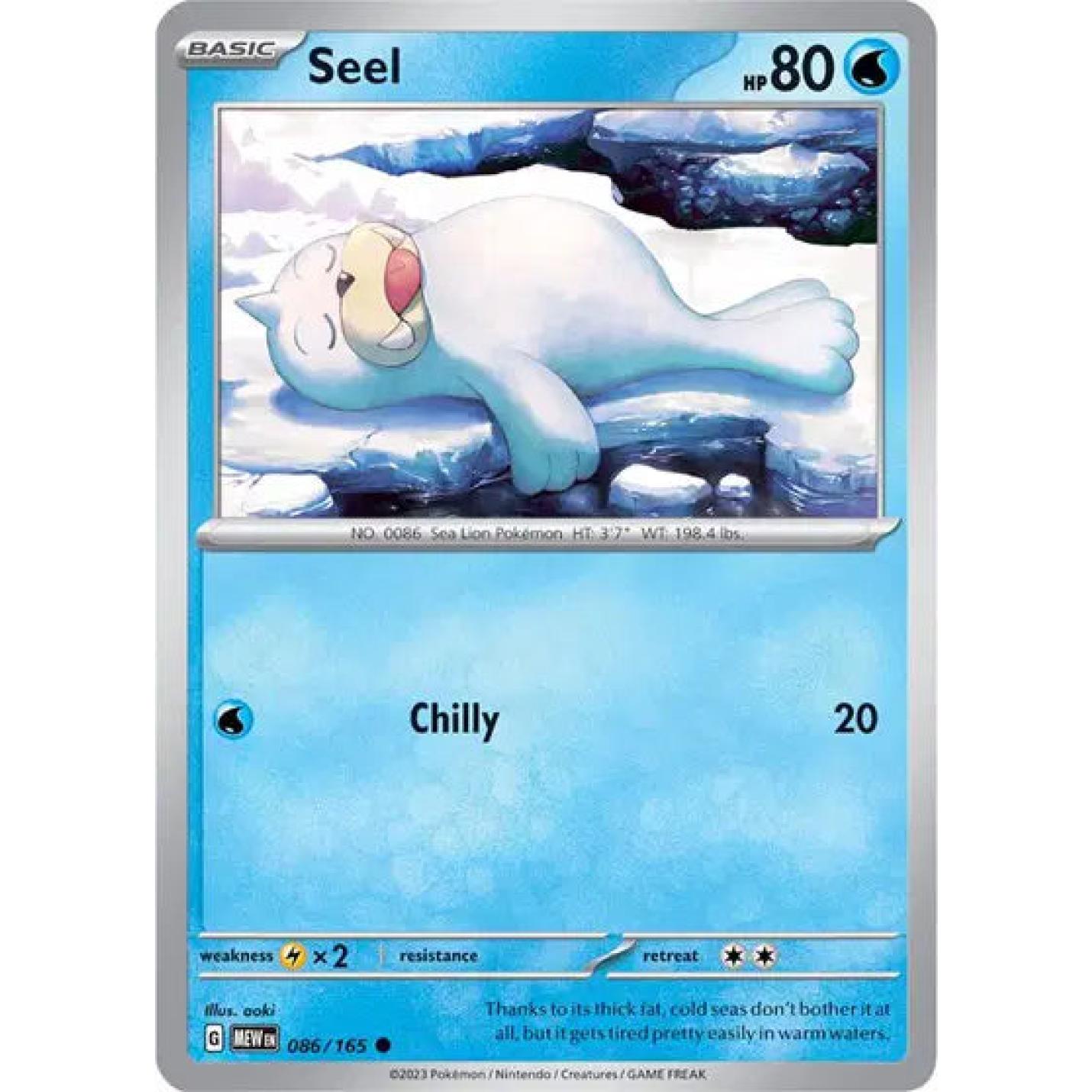 Seel 086/165 - Scarlet & Violet 151 - Reverse Holofoil