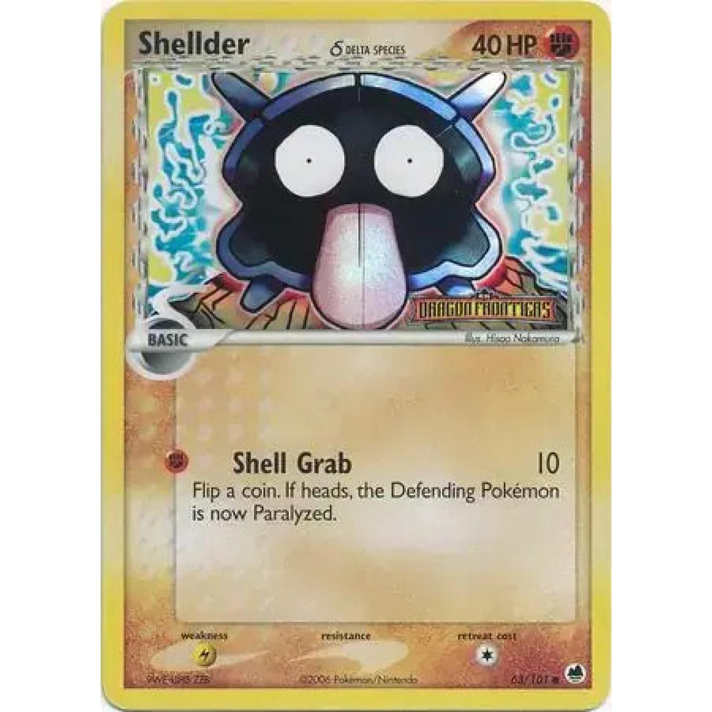 Shellder 63/101 - EX Dragon Frontiers - Reverse Holofoil