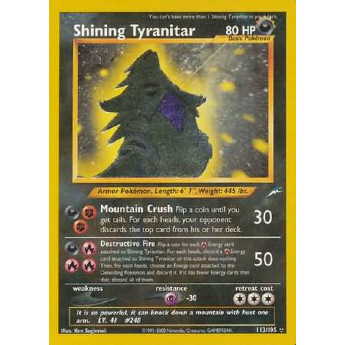 Shining Tyranitar 113/105 - Neo Destiny (Unlimited) - Holofoil